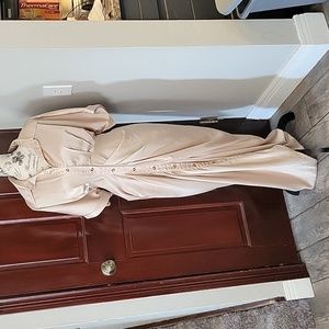 Source Unknown Cream High Low Dress